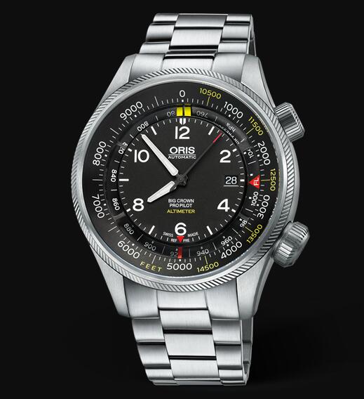 Oris Aviation Big Crown Propilot ALTIMETER WITH FEET SCALE 47mm Replica Watch 01 733 7705 4134-Set 8 23 19